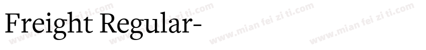 Freight Regular字体转换